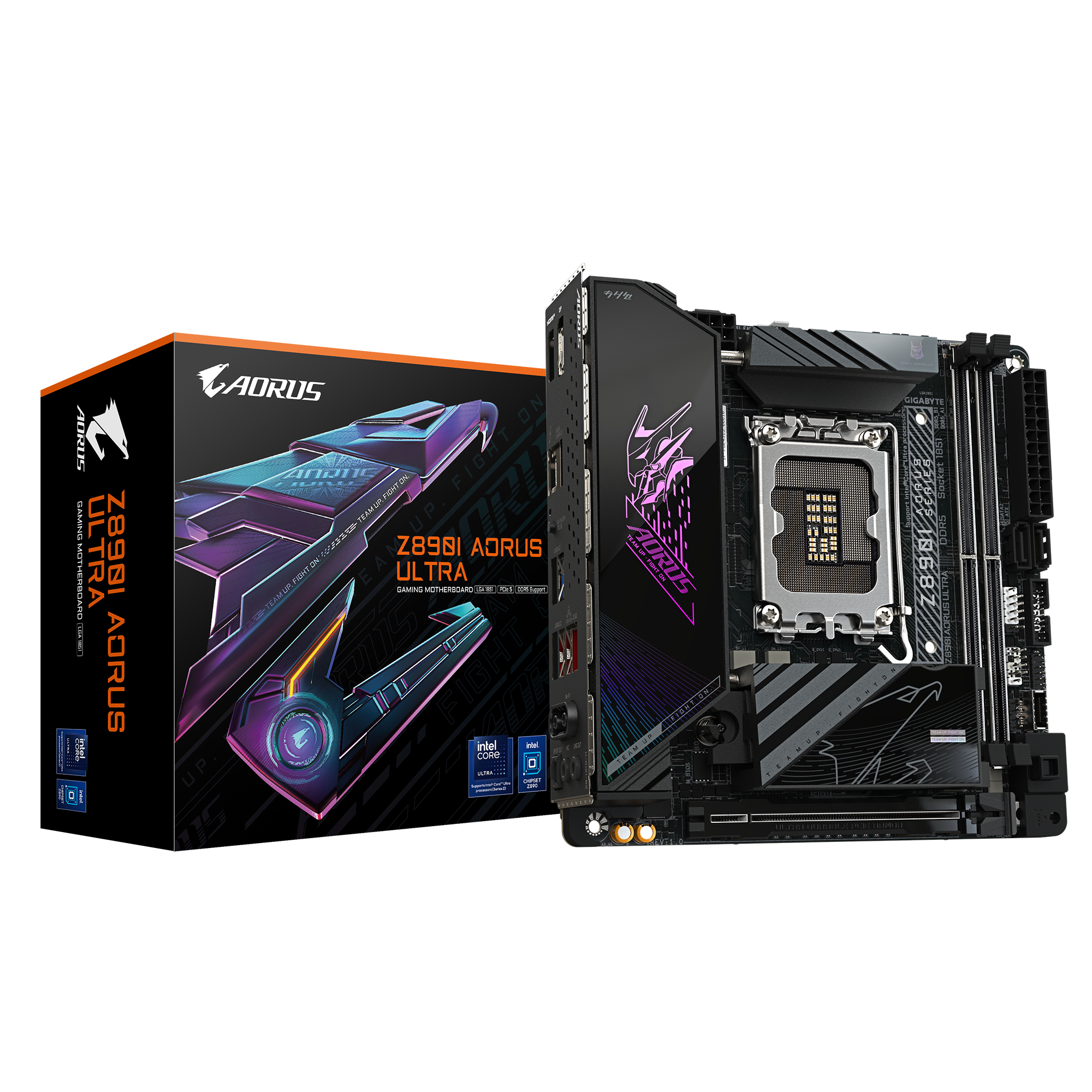 Bundkort mini‑ITX Gigabyte Z890I Aorus Ultra - Intel LGA1851, DDR5, Wi‑Fi 7, Thunderbolt 4