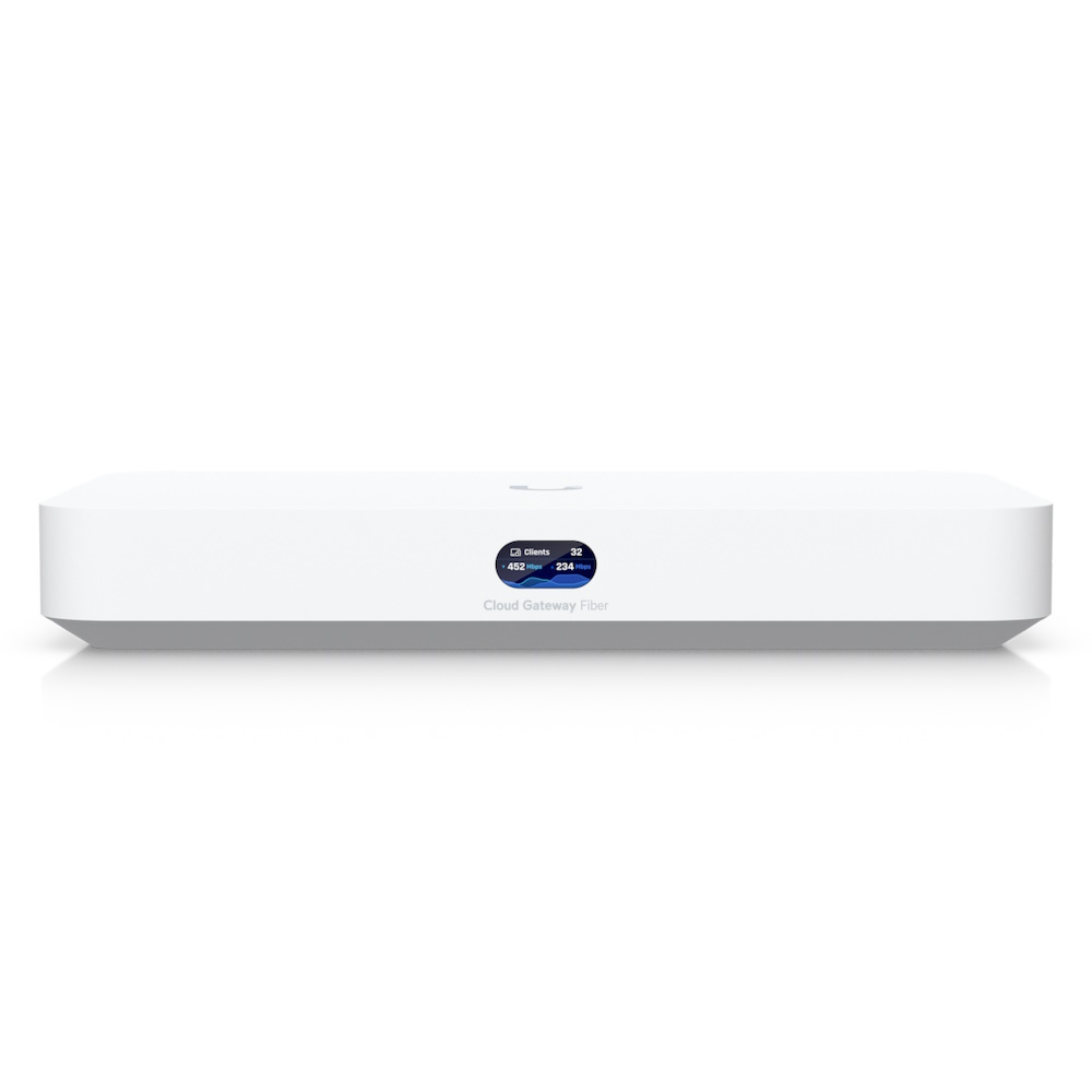 Ubiquiti UniFi Cloud Gateway Fiber - Gateway - 2.5GbE, 10GbE - cloud-administreret - desktop