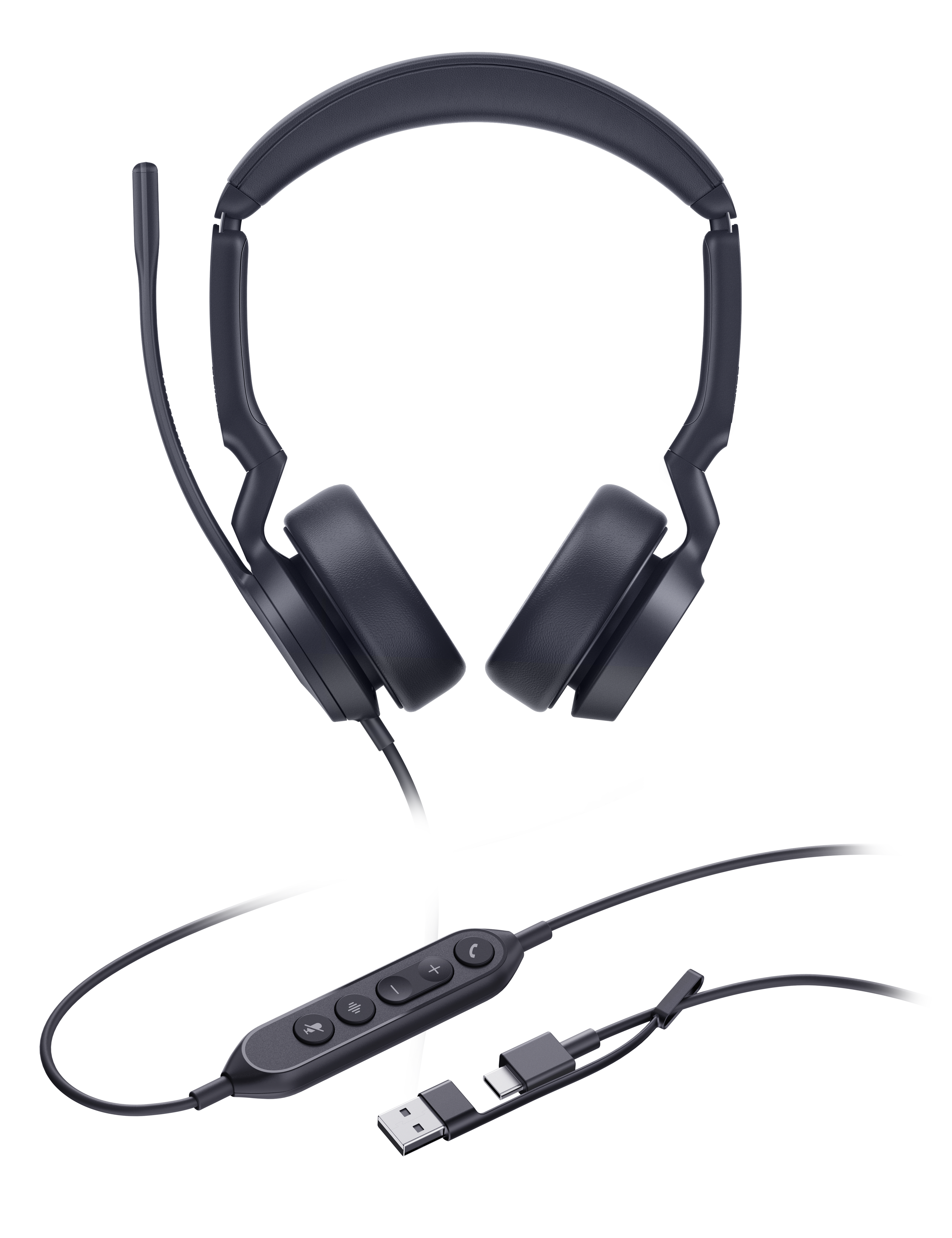 Yealink UH44 Dual UC USB-C/A Kablet Hovedtelefoner Sort