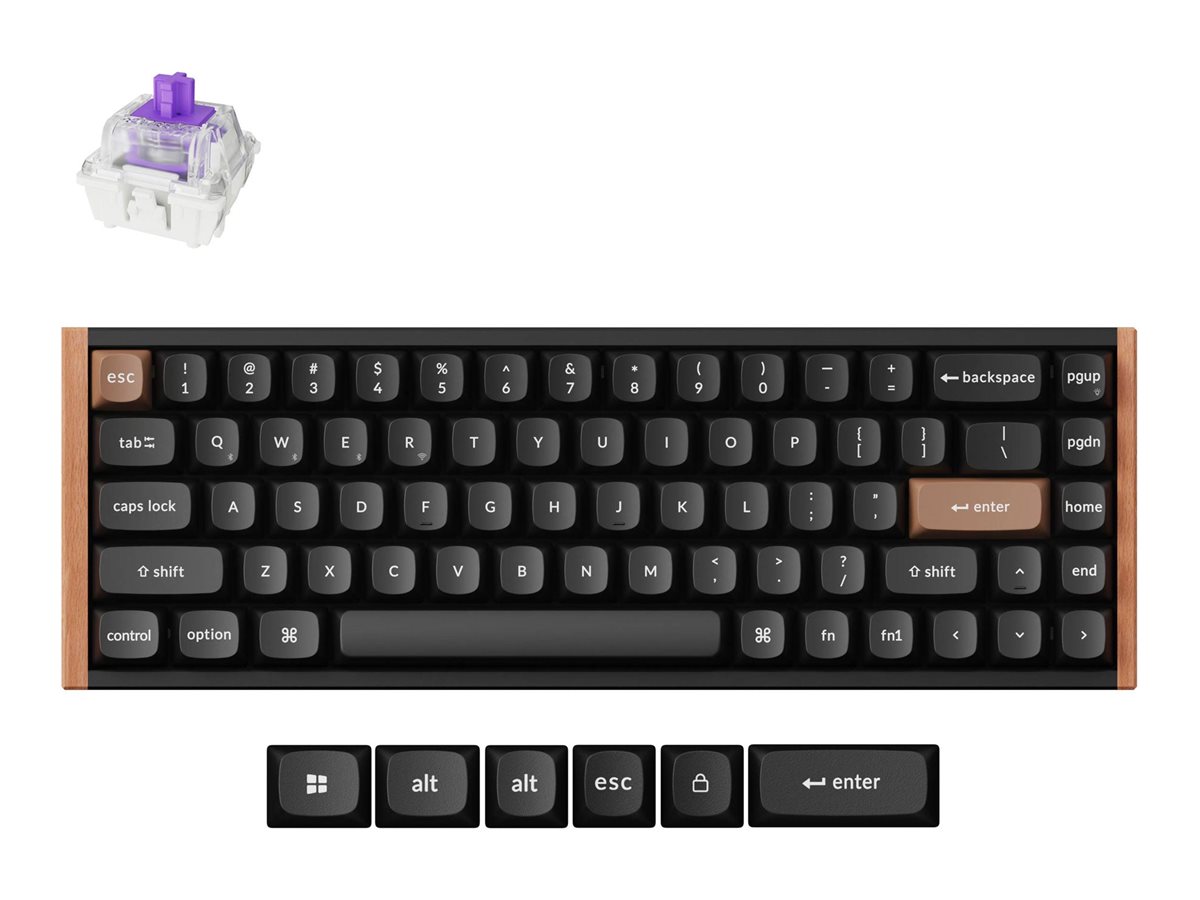 Keychron K6 HE Tastatur Magnetisk RGB Trådløs Kablet