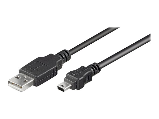 Pro USB-A <-> USB Mini-B (5-pin) - 0.3m - Sort