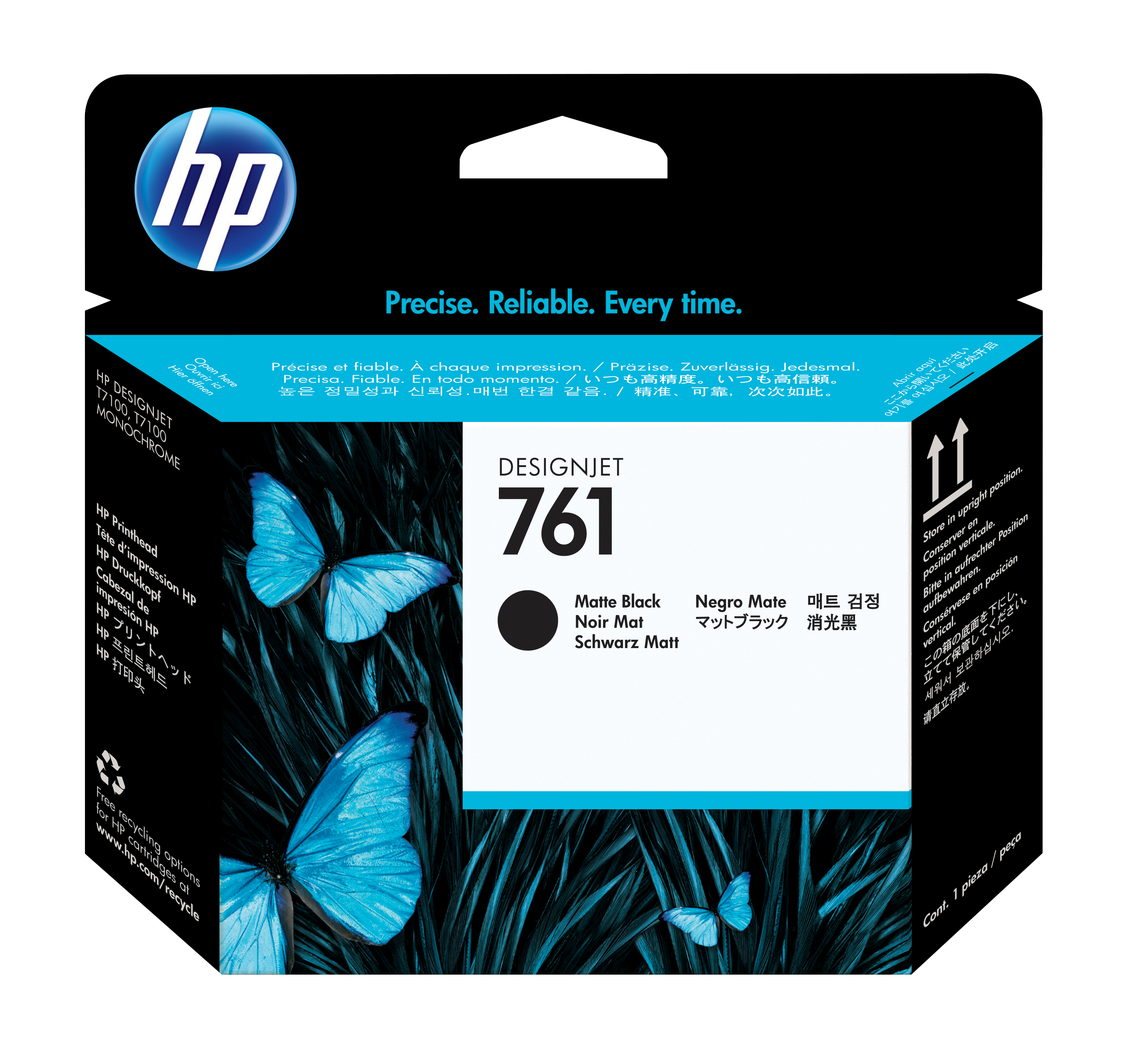 HP Printhoved Blækprinter Mat sort CH648A billede