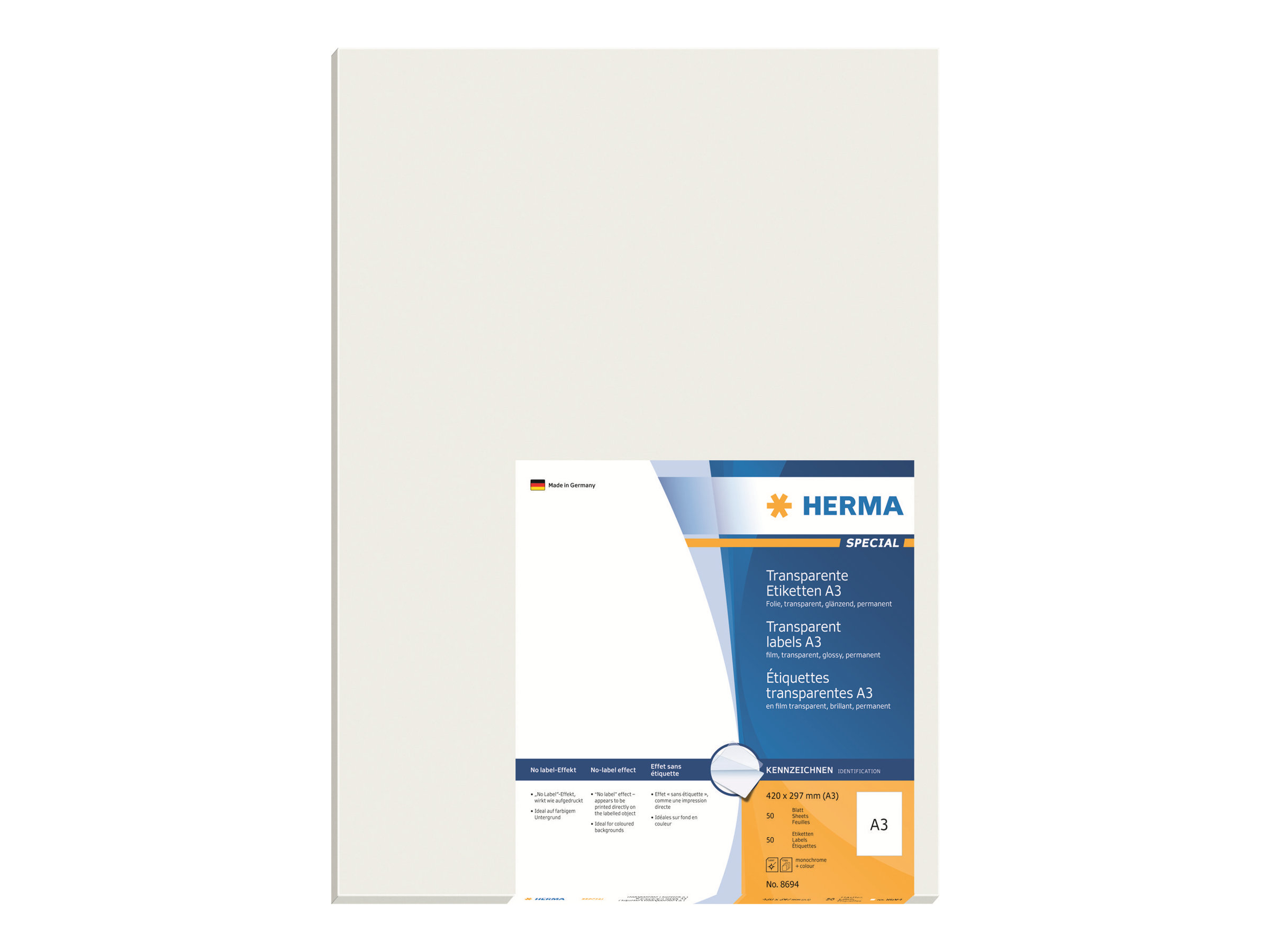 HERMA Special Filmmærkater A3 (297 x 420 mm) 50etikette(r) 8694