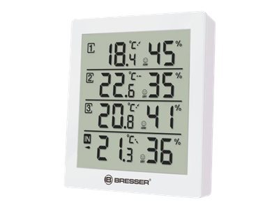 Bresser Temeo Hygro Quadro Termo-hygrometer Trådløs Indendørs Udendørs Hvid