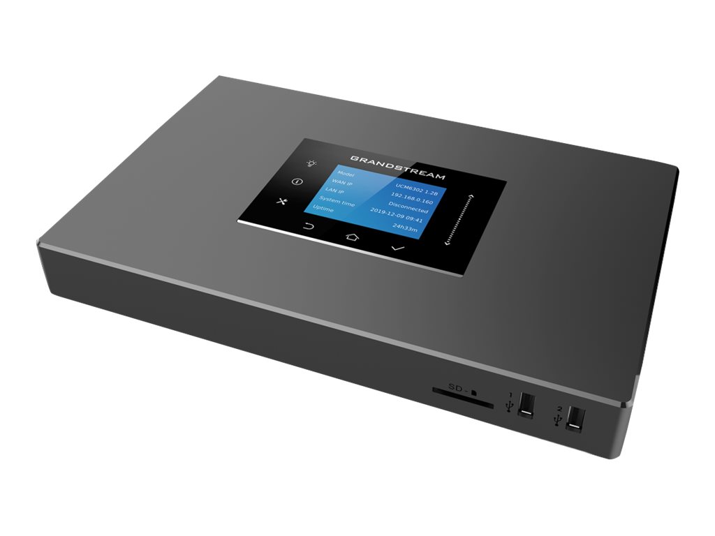 Grandstream UCM6302 - IP-PBX - 2 FXO-porte - 2 FXS-porte - 3 x 10/100/1000