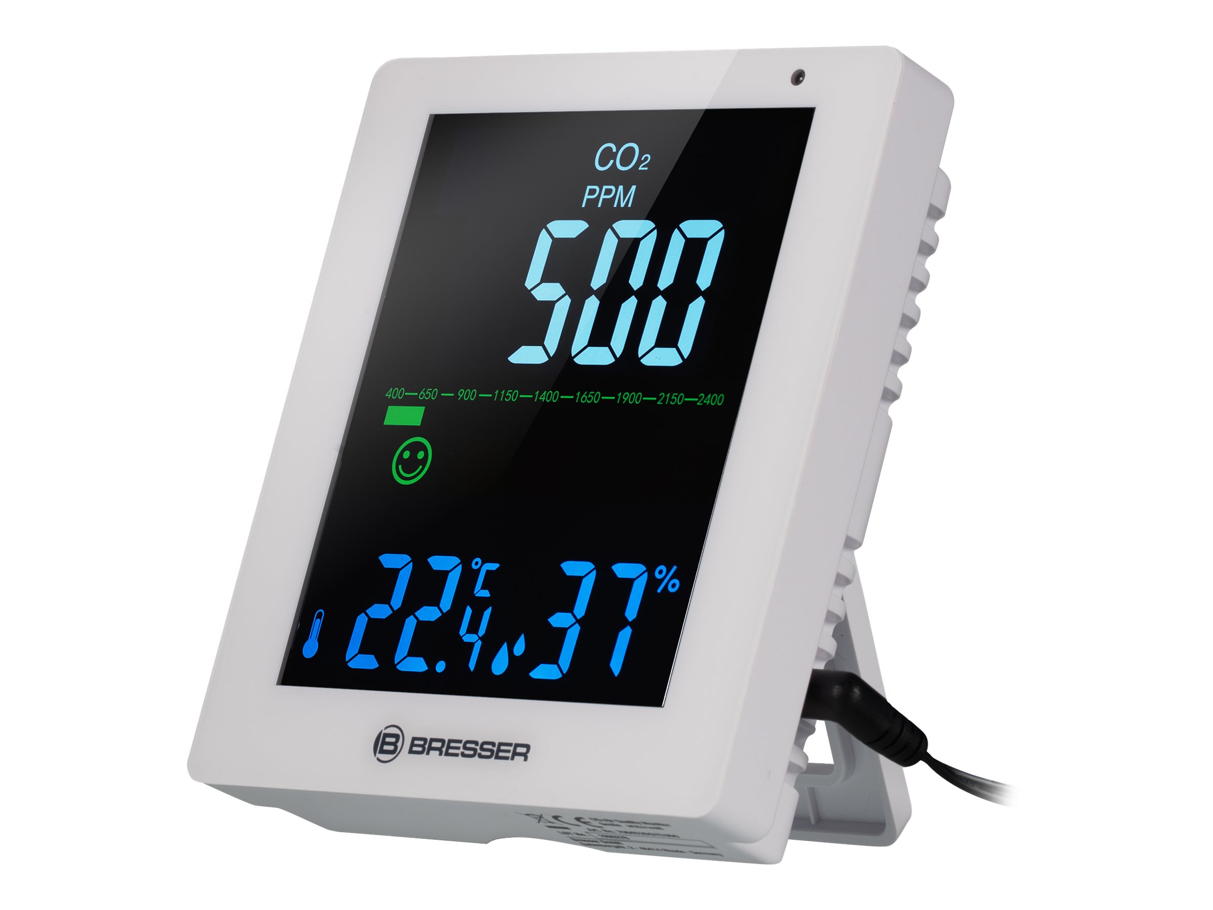 Bresser Smile - Thermo-hygro-CO2 måler - digital - hvid