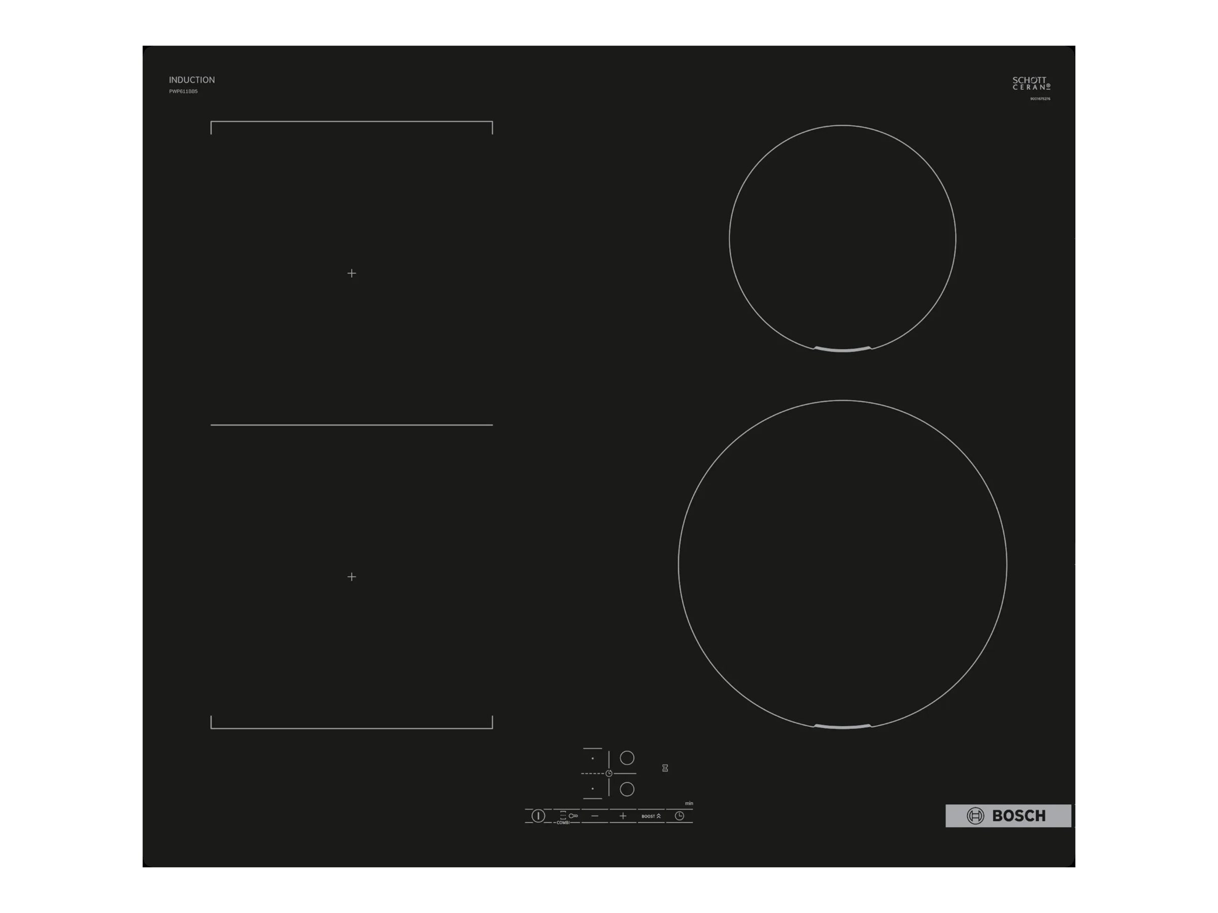 Bosch Serie | 4 PWP611BB5E Induktionskogeplade