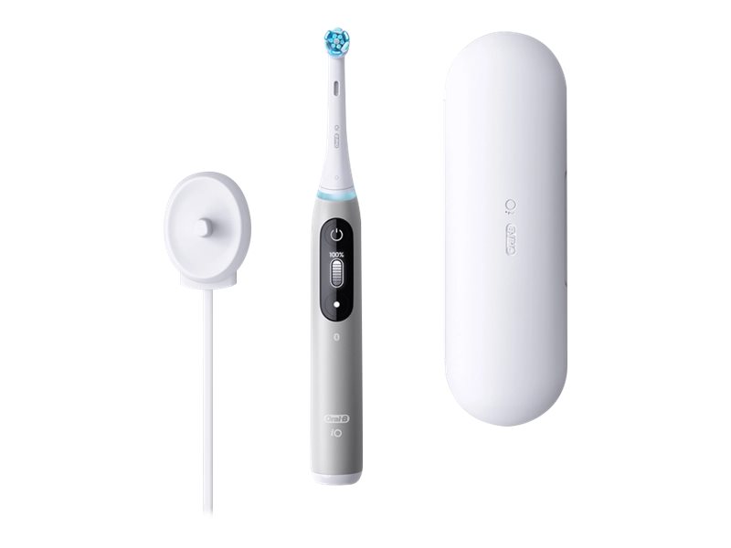 Oral-B iO 4210201381686, Roterende tandbørste, Daglig pleje, Gum pleje, Intens, Sensitiv, Blegning, Grå, Grå, Rund, Batteri