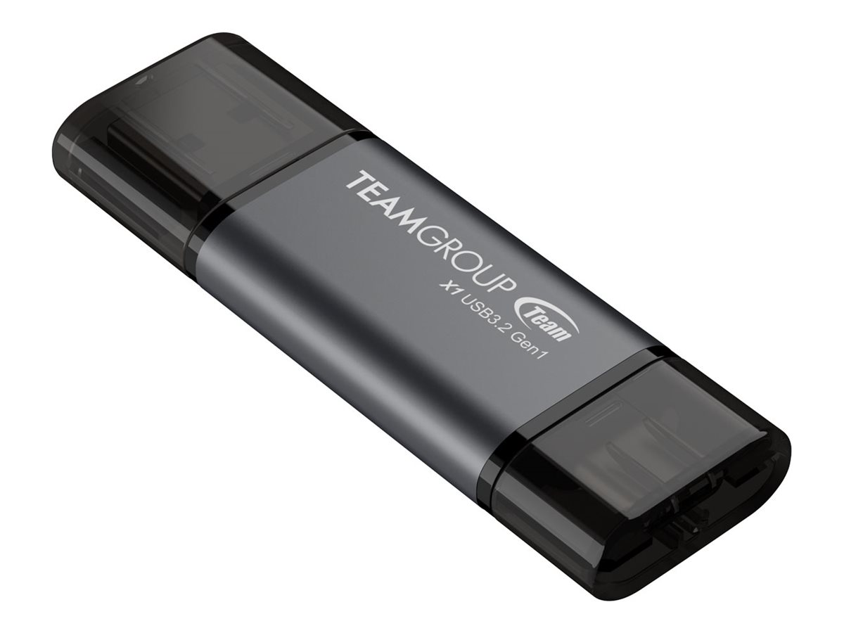 Team X1 128GB USB 3.2 Gen 1 / USB-C USB stick Grå
