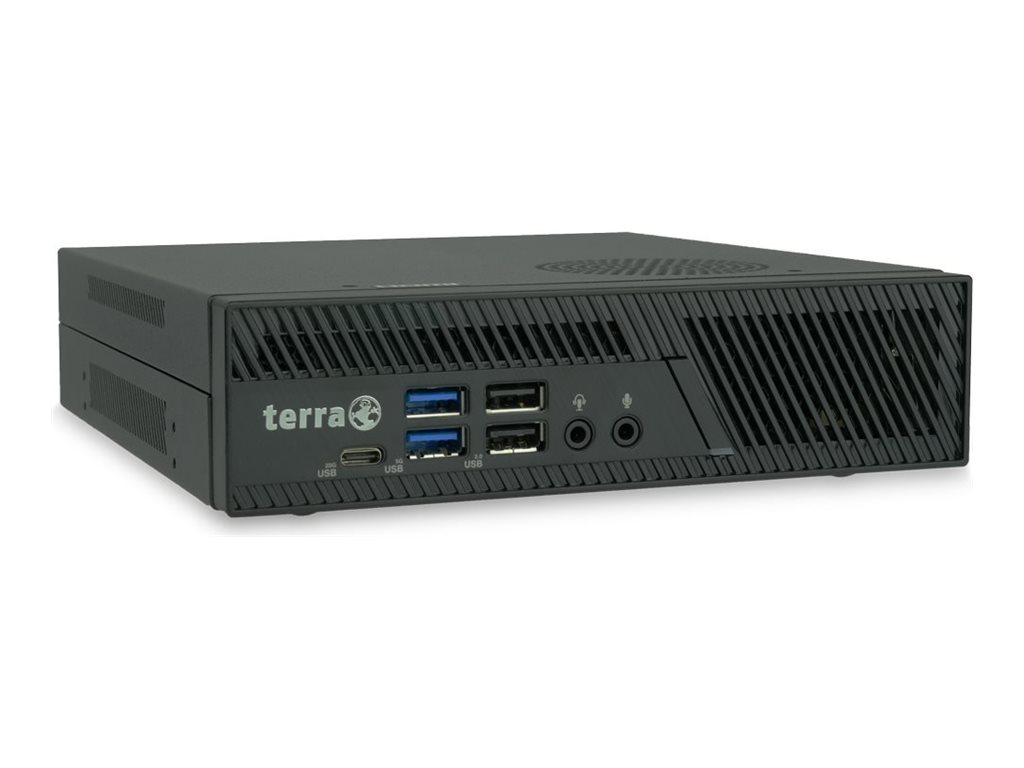 TERRA PC-Mini 5000V6.1 SILENT GREENLINE - Mini Core i3 i3-14100 / op til 4.7 GHz - RAM 8 GB - SSD 500 GB - NVMe - UHD Graphics 730 - IEEE 802.11ax (Wi-Fi 6), Bluetooth 5.3, Gigabit Ethernet - Win 11 Pro - skærm: ingen