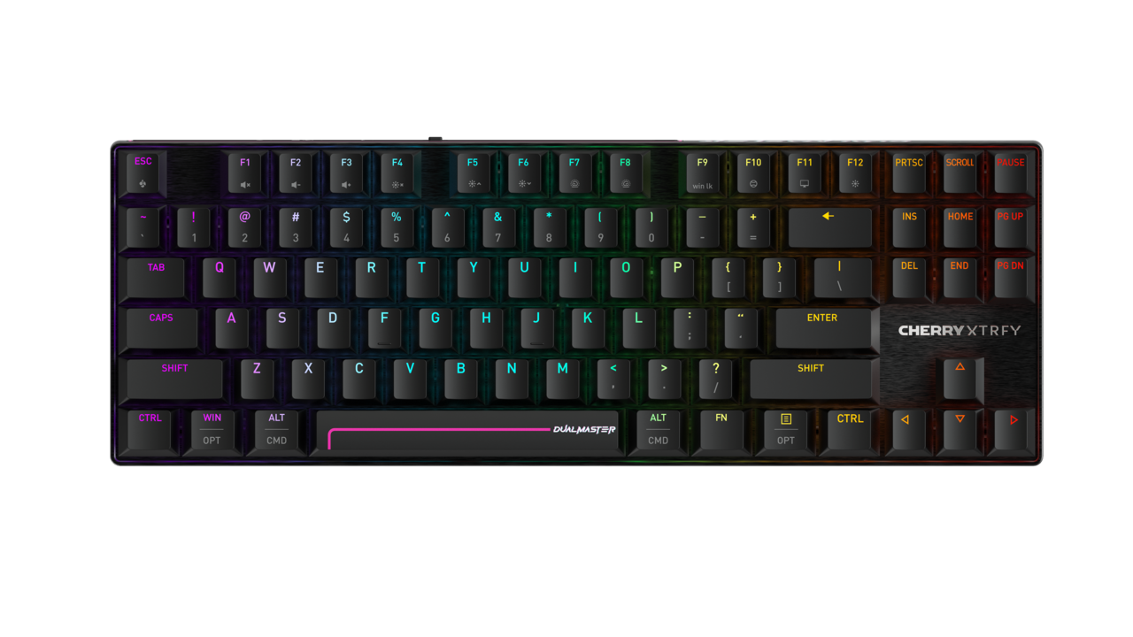 CHERRY MX 8.2 Pro TMR Wireless Tastatur Magnetic-mechanical key switch RGB Kabel & trådløs US International