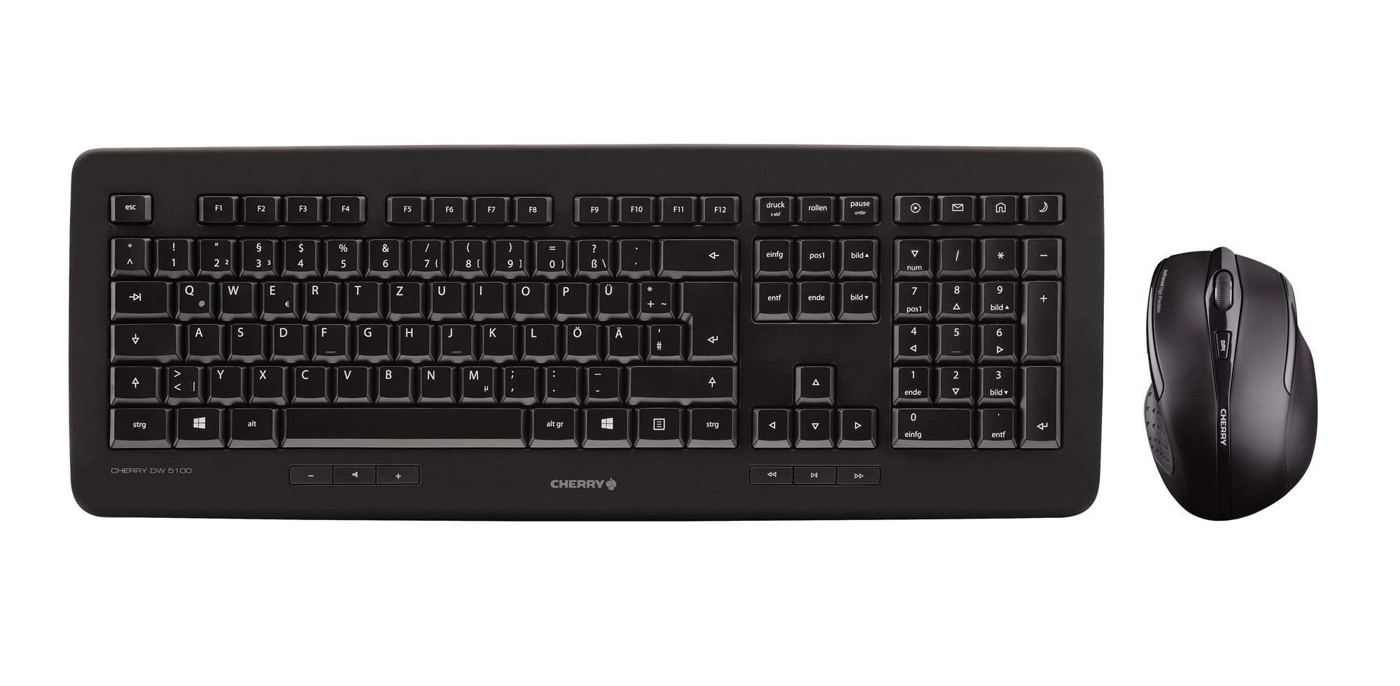 CHERRY DW 5100 Sæt med mus og tastatur Trådløs Belgisk
