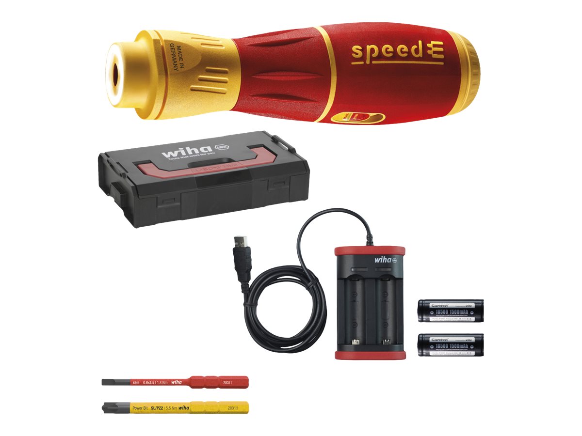 Wiha speedE II electric 591 - E-Screwdriver Set - ledningfri - 2 batterier