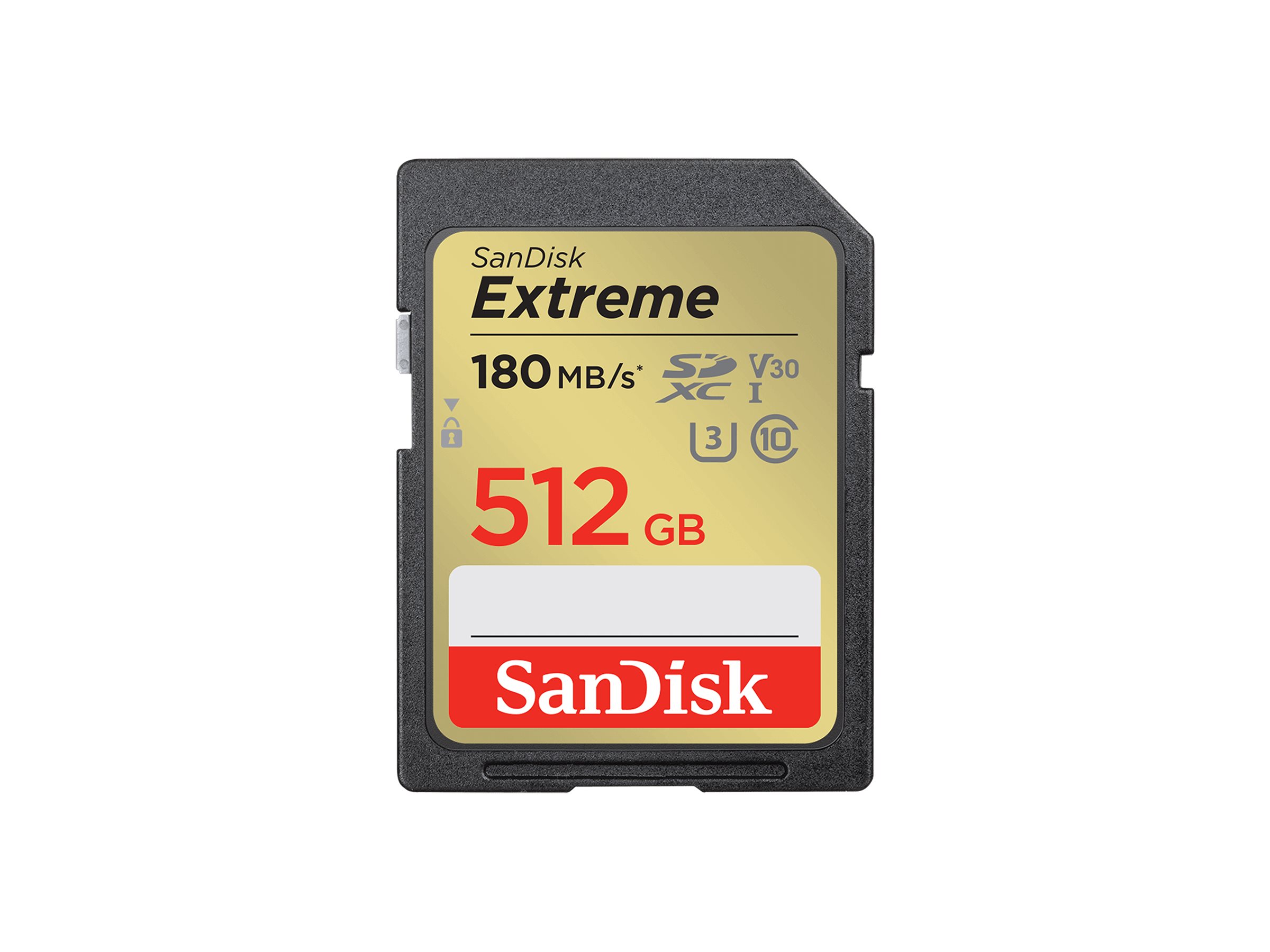 SanDisk Extreme - Flashhukommelseskort - 512 GB - Video Class V30 / UHS-I U3 / Class10 - SDXC UHS-I