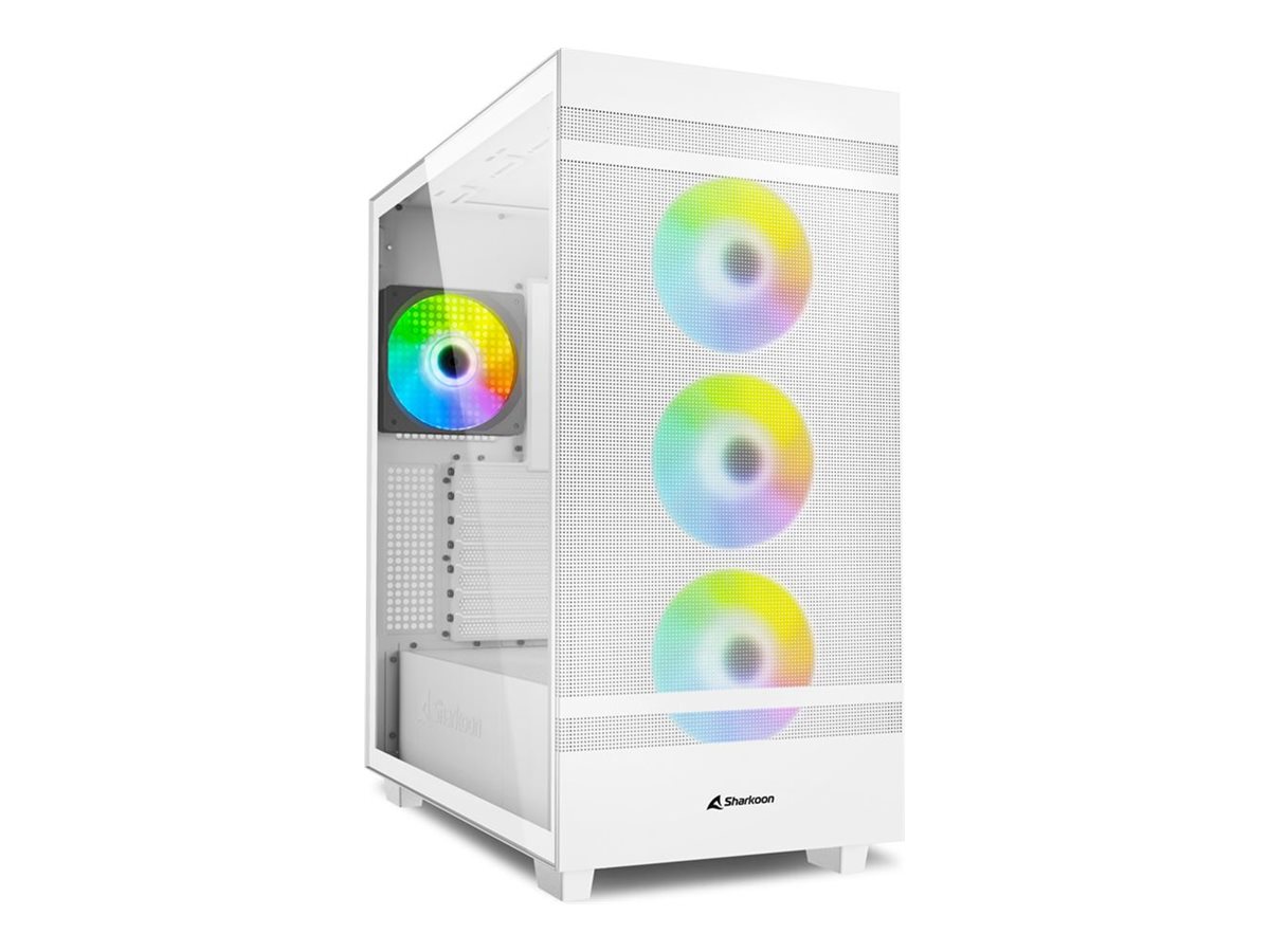 Sharkoon Rebel C50 RGB, tower case (white, tempered glass) Kabinet - GEEKD.dk