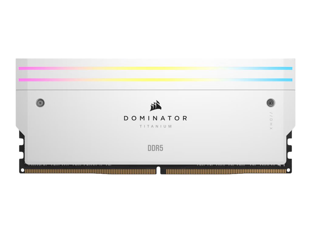 Corsair Dominator Titanium DDR5-6400 - 64GB - CL32 - Dual Channel (2 pcs) - Intel XMP - Hvid med RGB