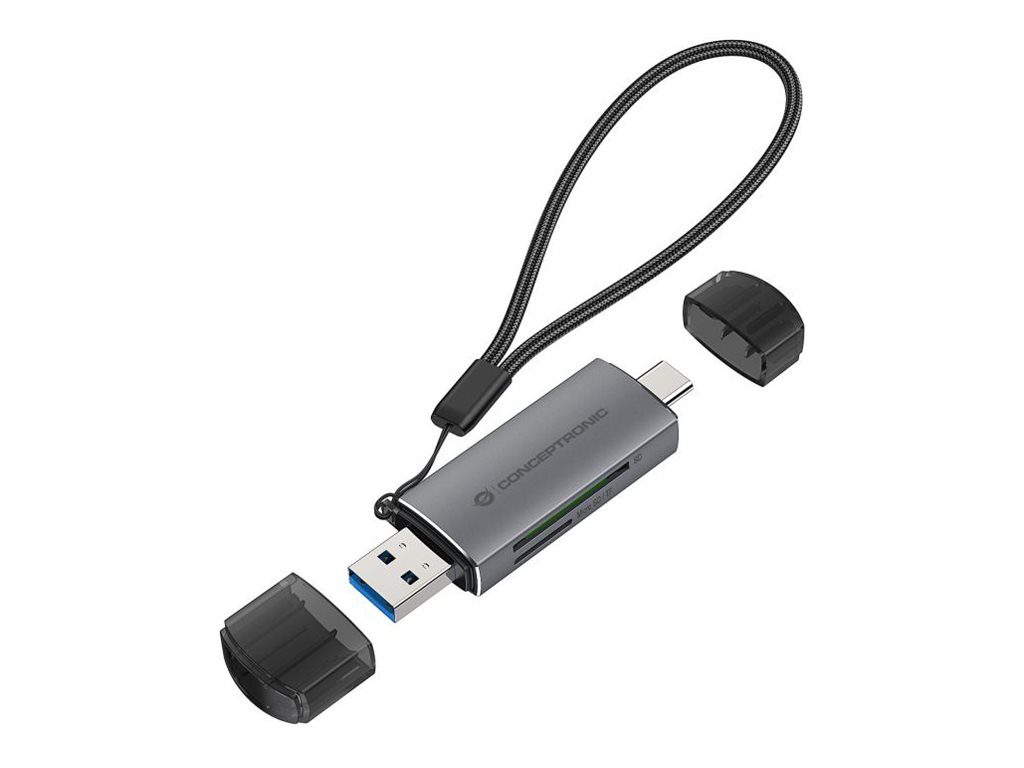 Hukommelseskortlæser USB Conceptronic - grå