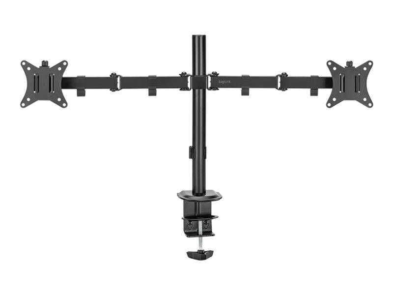 LogiLink Dual monitor mount, 17-32", arm length: each 376 mm, aluminum