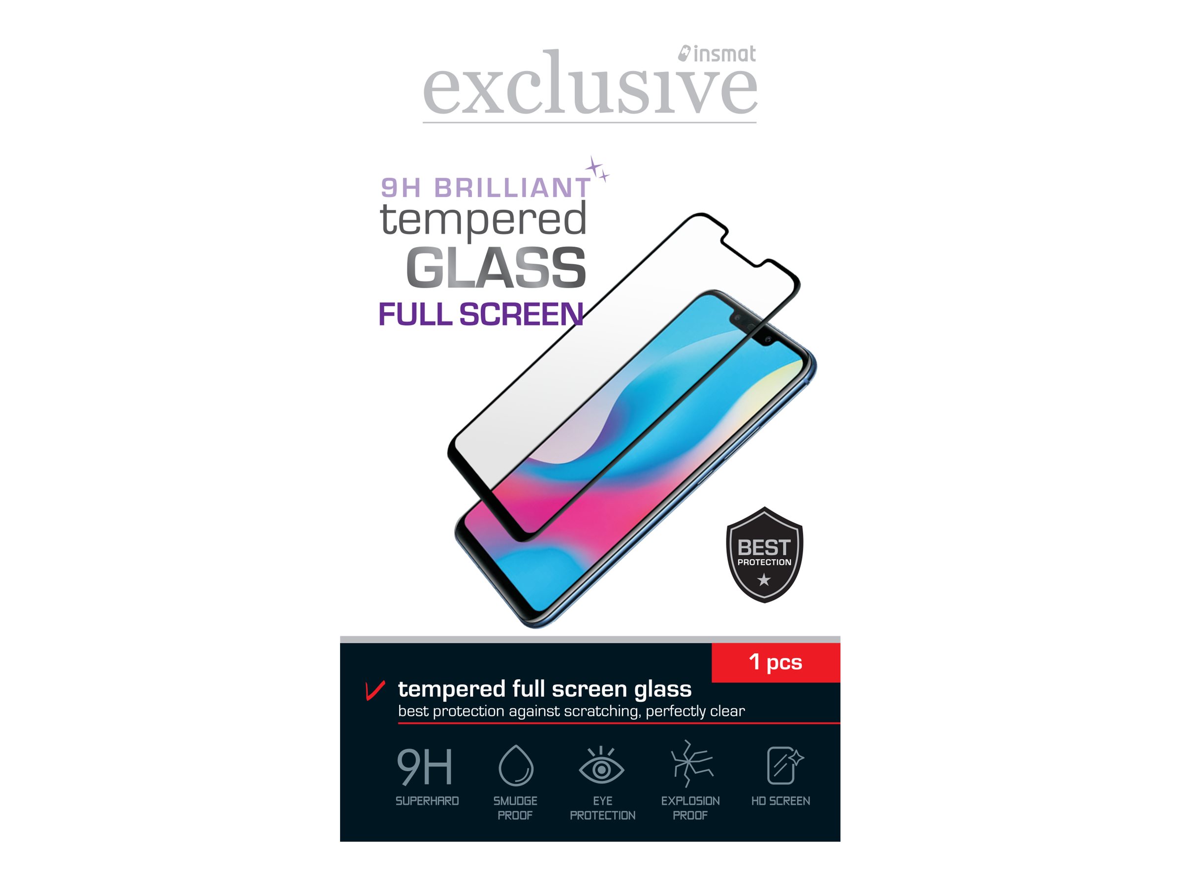 Insmat Brilliant Glass - screen protector for mobile phone - full screen