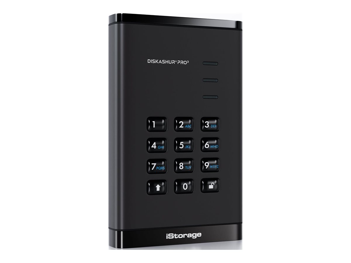 Istorage Diskashur Pro3 Ssd 256-bit Fips 140-3 Level 3 1tb Usb-a, Usb-c Sort