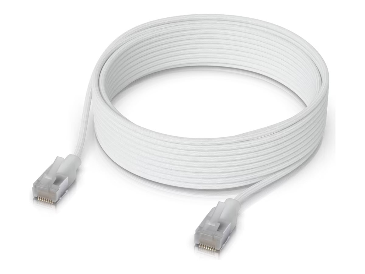 Ubiquiti Ultra-thin Braided Shielded Rj-45 Cat 6a 5m. Gennemsigtig, Hvid