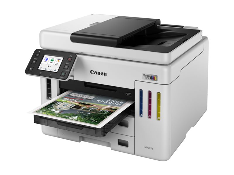 Canon MAXIFY GX7150 MegaTank - Multifunktionsprinter - farve - blækprinter - CISS - Legal (216 x 356 mm), A4 (210 x 297 mm) (original) - A4/Legal (medie) - op til 24 ipm (udskriver) - 600 ark - 33.6 Kbps - USB 2.0, Wi-Fi(n), LAN