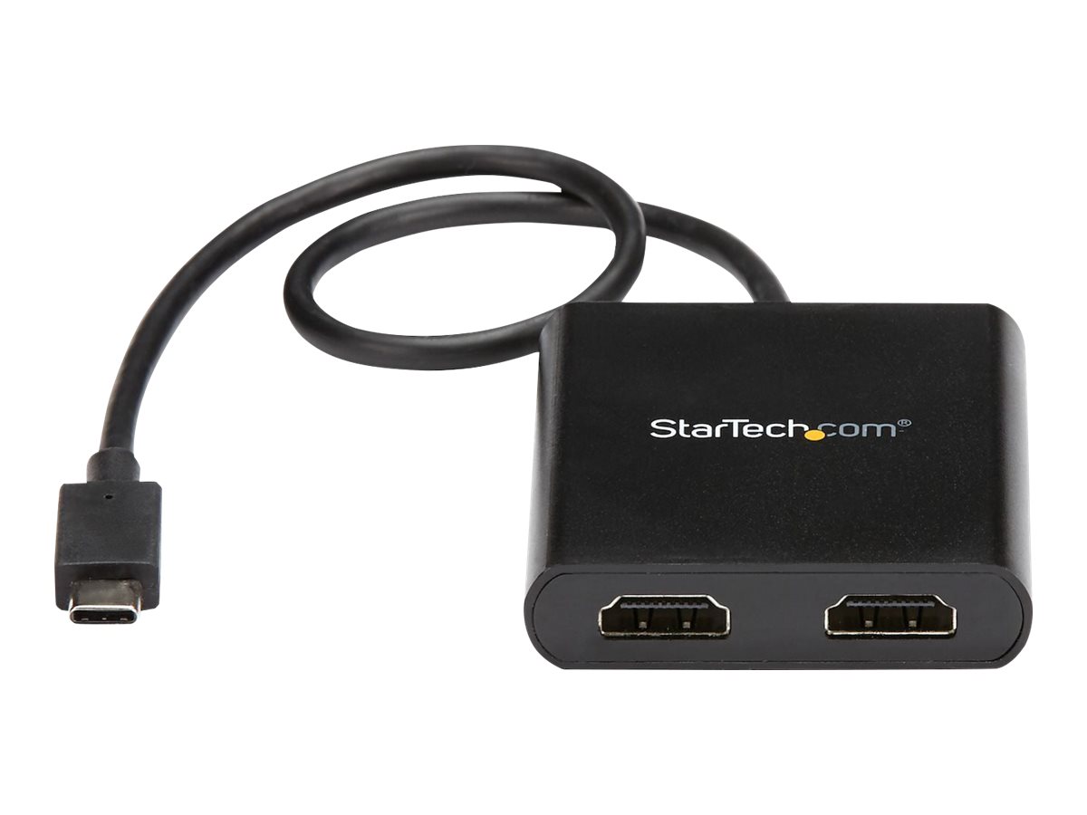 StarTech.com 2-Port Multi Monitor Adapter, USB-C to 2x HDMI Video Splitter, USB Type-C DP Alt Mode to HDMI MST Hub, Dual 4K 30Hz or 1080p 60Hz, billede