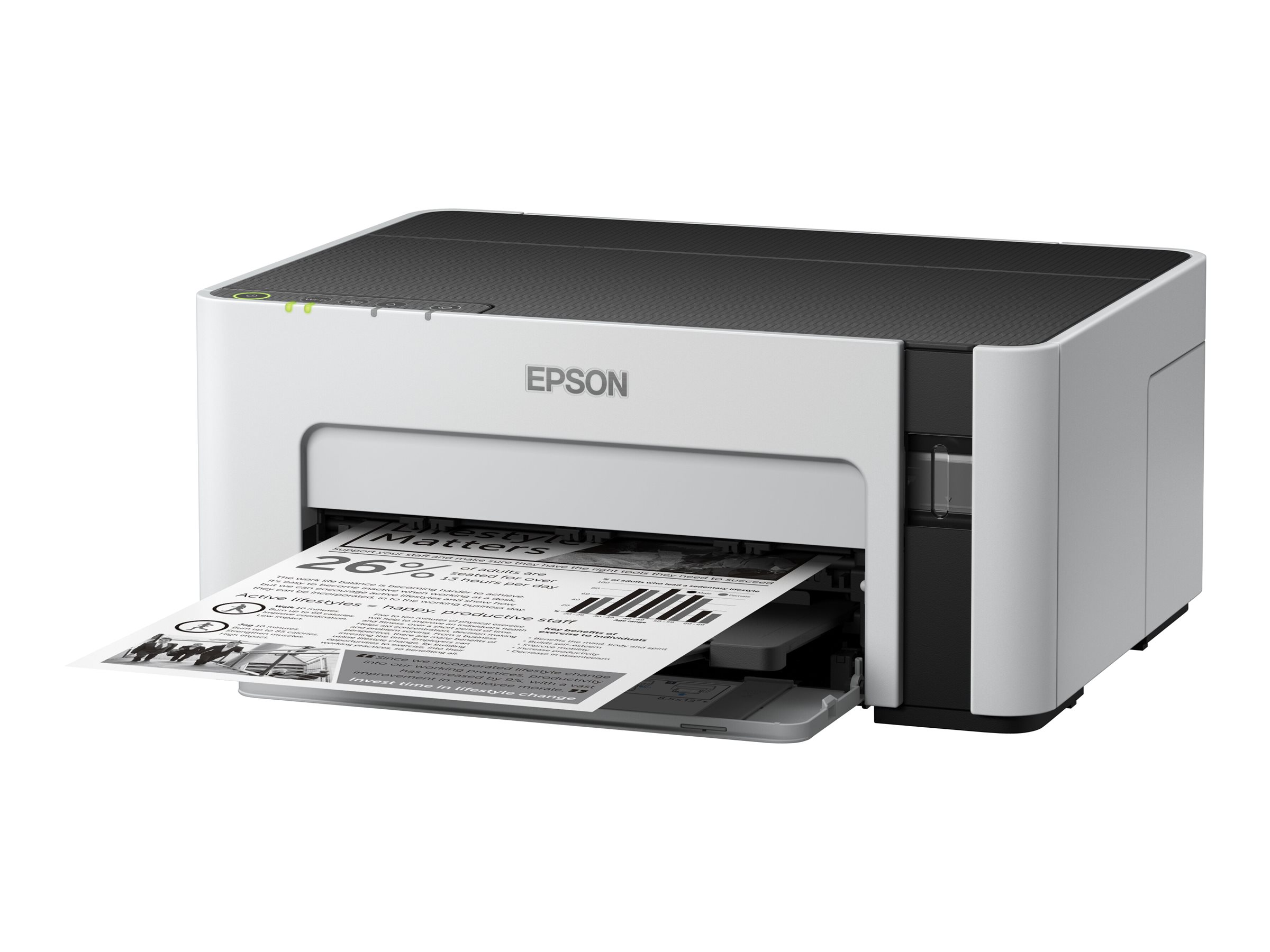 Epson EcoTank ET-M1120 - Printer - S/H - blækprinter - kan genopfyldes - A4/Legal - 1440 x 720 dpi - op til 15 spm - kapacitet: 150 ark - USB 2.0