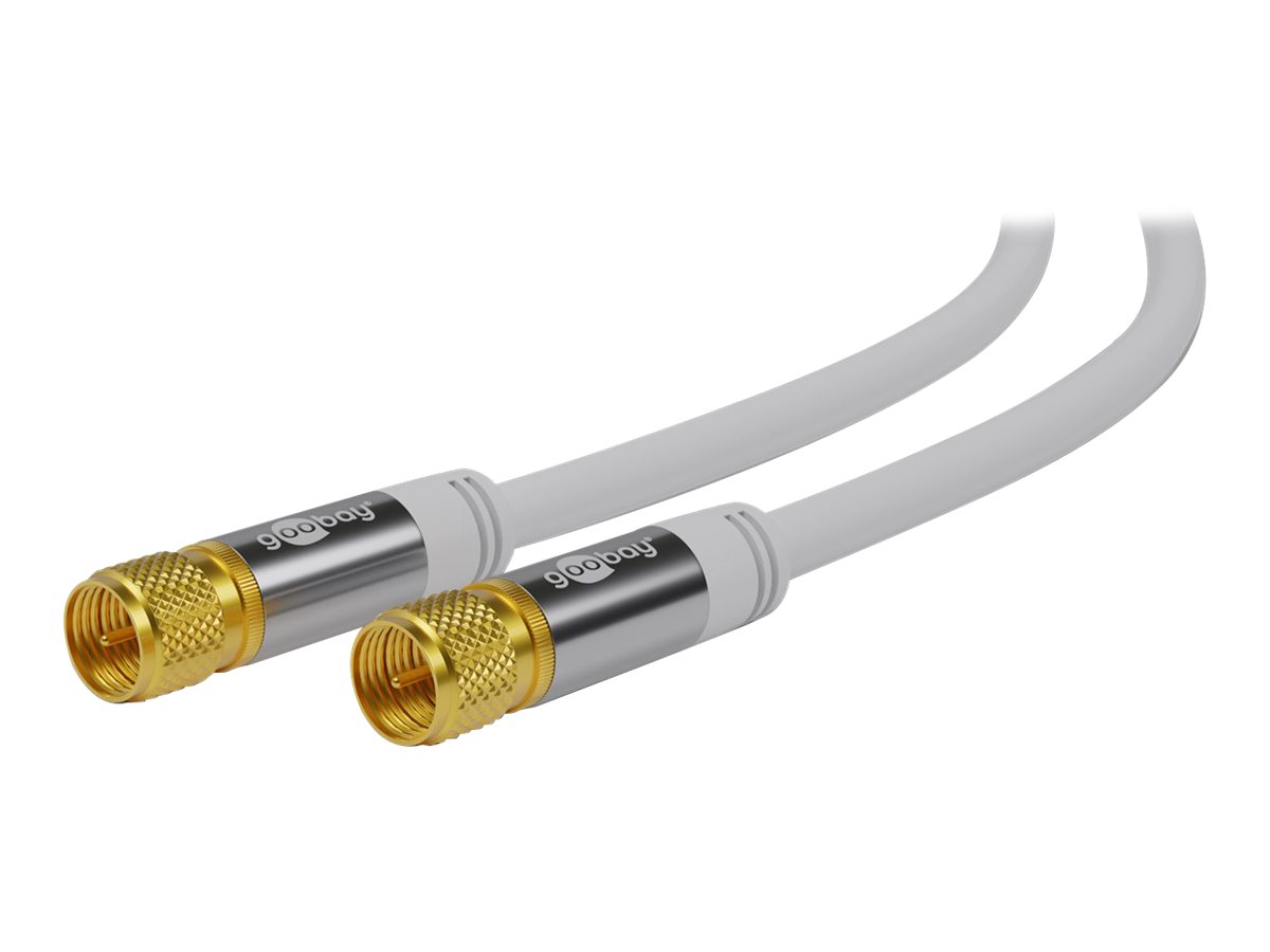 Goobay SAT-antennekabel (135 dB), 4x afskærmet guldbelagt, F-stik > F-stik, 5 m
