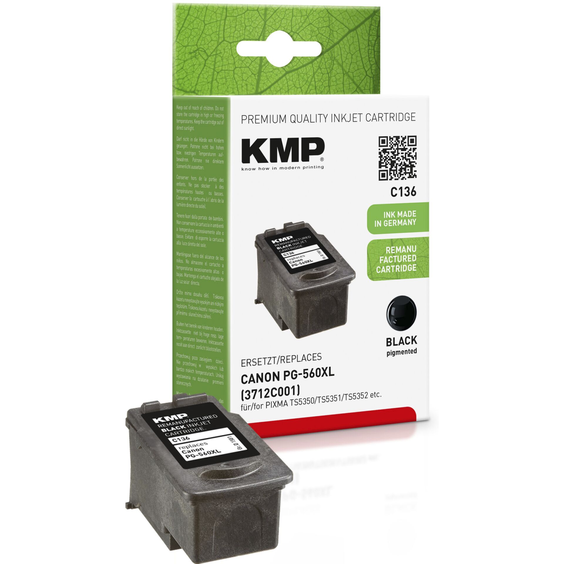 KMP C136 Sort 400 sider Blæk