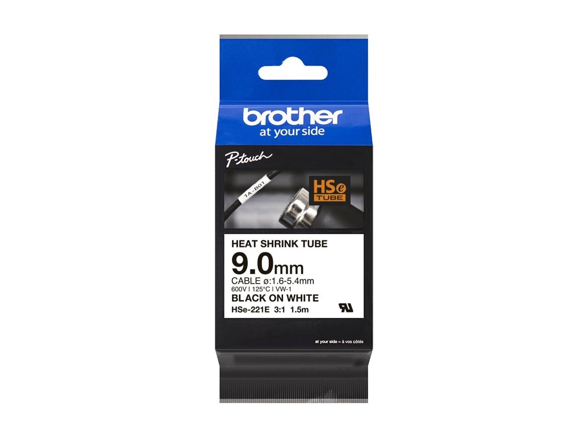 Brother HSe-221E Varmekrymperørtape (0,9 cm x 1,5m) 1kassette(r)