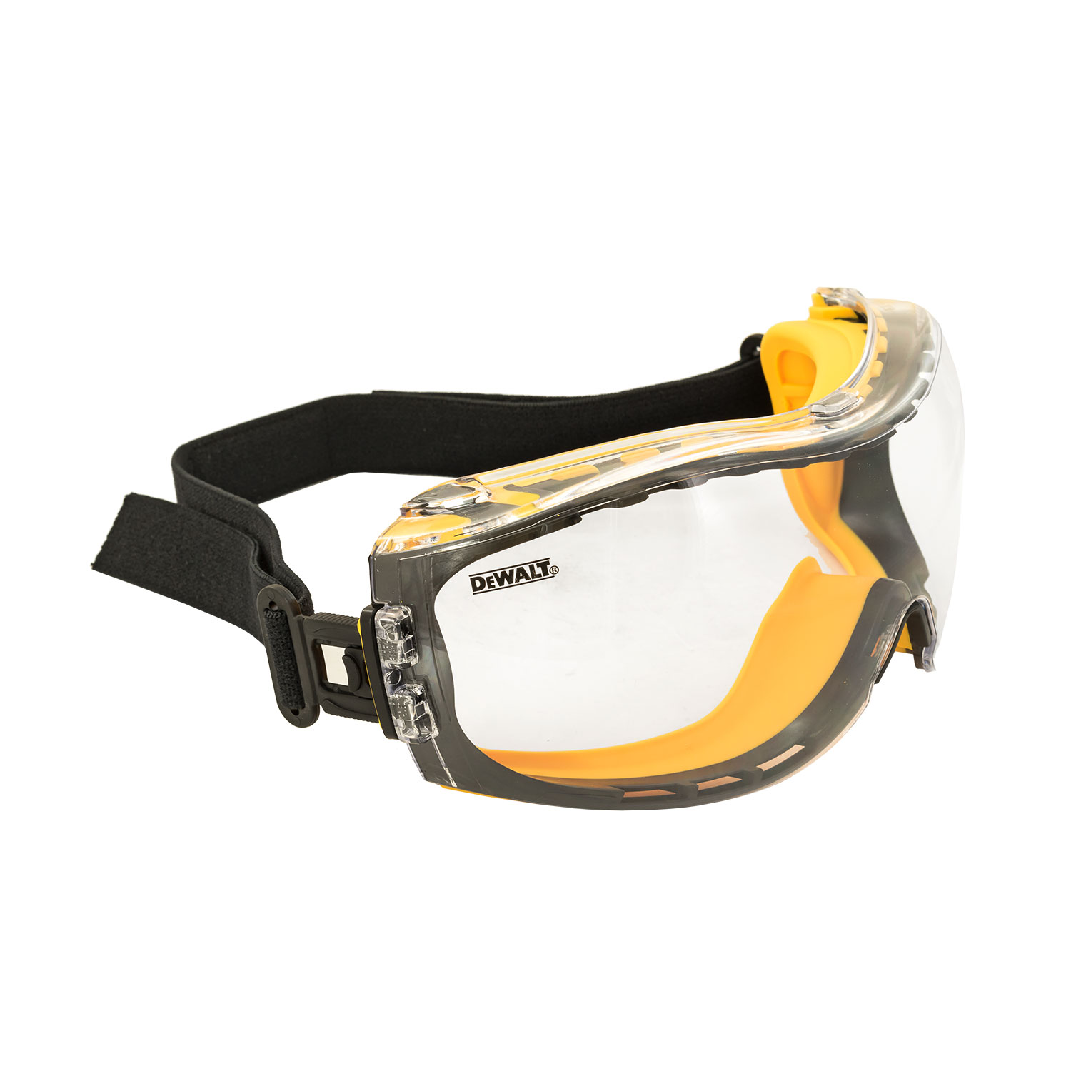 Dewalt DPG82-11D EU Beskyttelsesbriller Anti-beslagsbeskyttelse Sort, Gul DIN EN 166