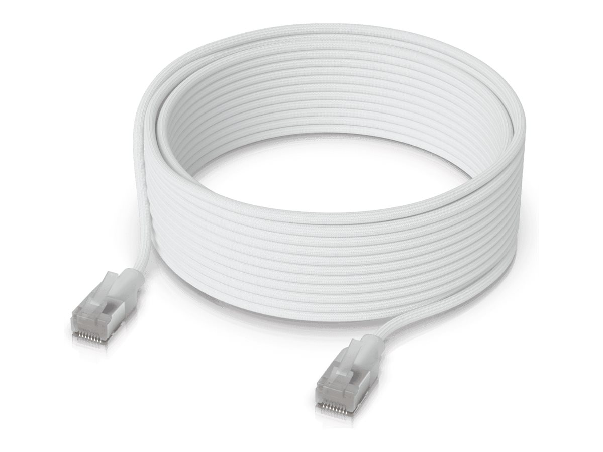 Ubiquiti Ultra-thin Braided Shielded Rj-45 Cat 6a 8m. Gennemsigtig, Hvid