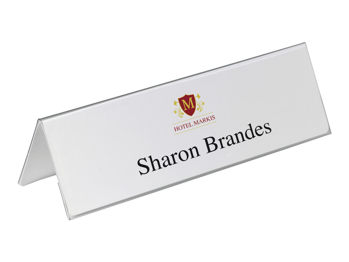 Durable 105x297mm bordskilteholder 25 stk. transparent