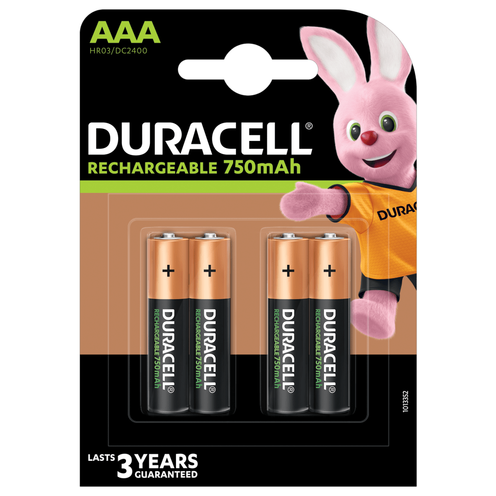 DURACELL Recharge Plus NiMH 750mAh Rechargeable AAA Battery 1.2V