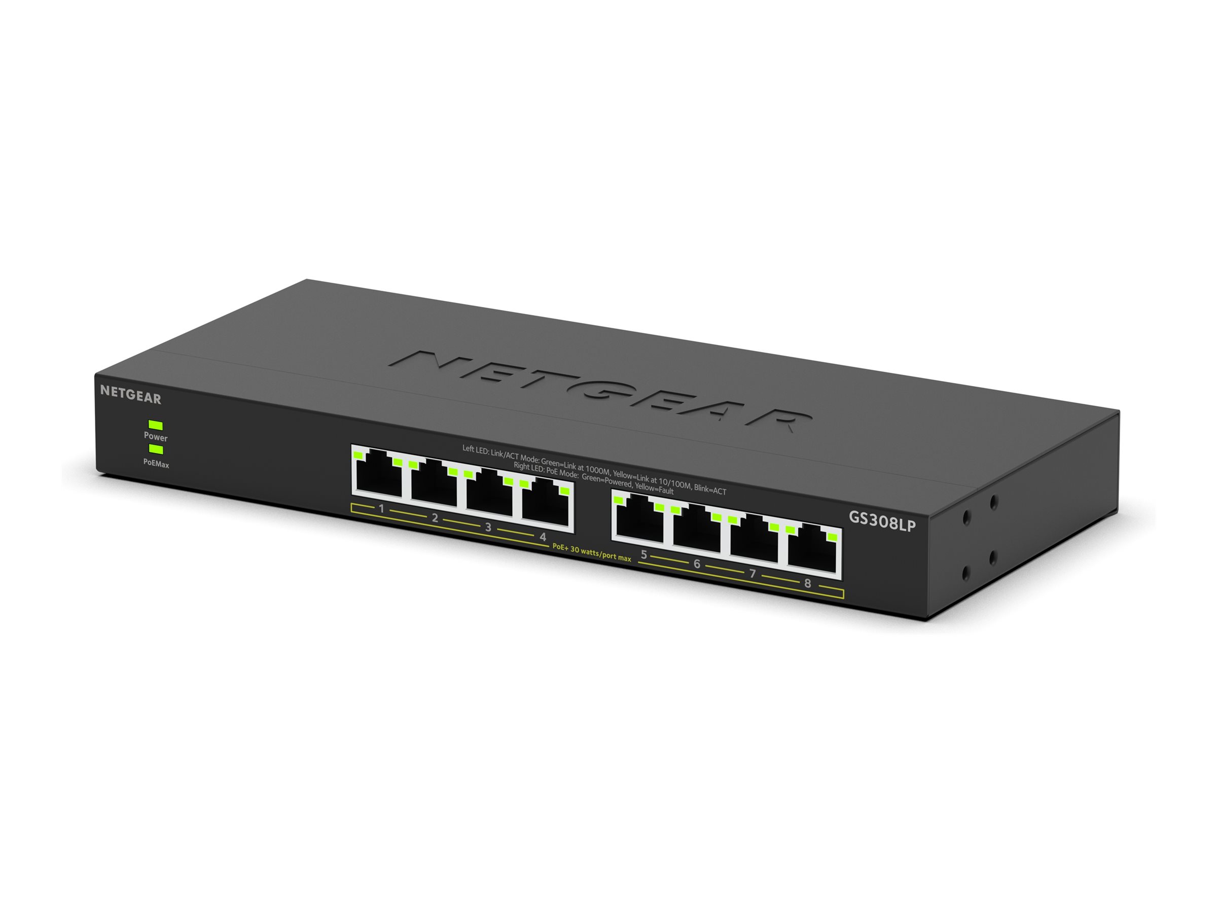 Netgear 300 Series GS308LP - switch - essentials - 8 ports - unmanaged