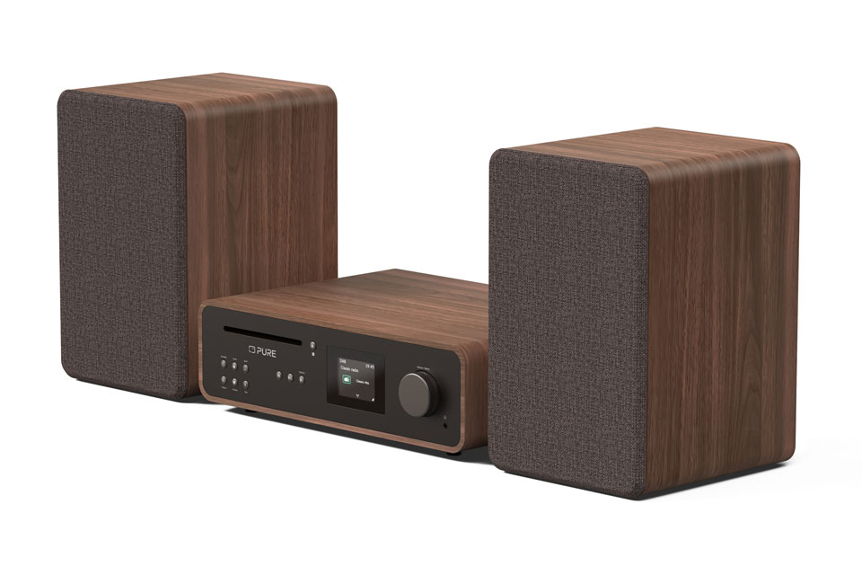 Pure Acoustics Stereo Sæt Coffee Black/Walnut