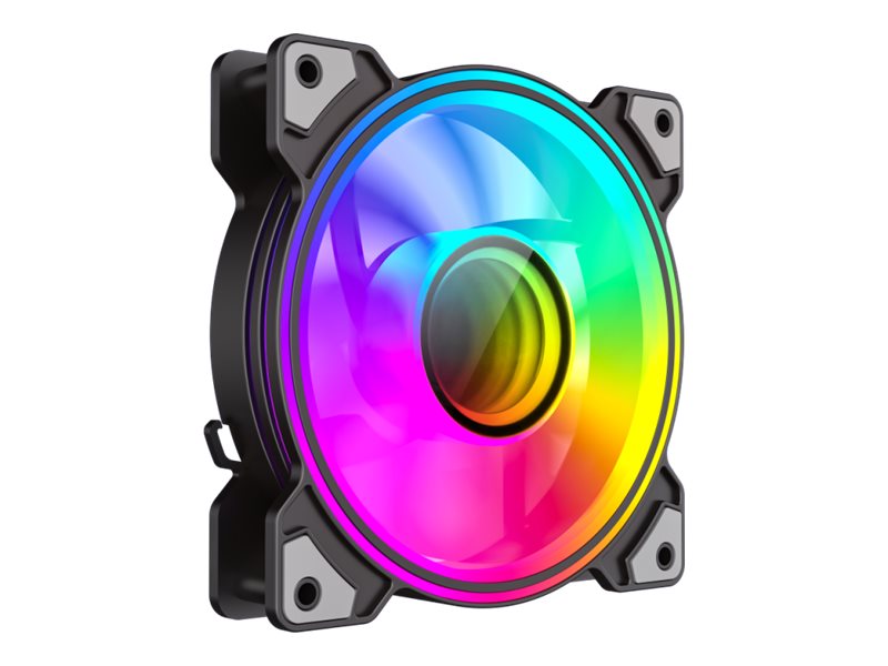 GameMax DUAL RING INFINITY BK Fan 1-pack Sort 120 mm