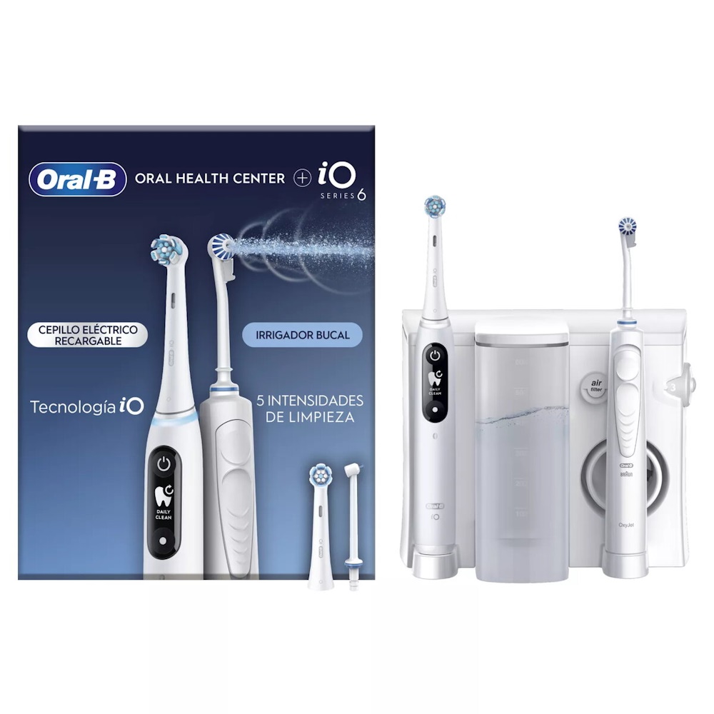 Oral-B Pakke OxyJet Mundskyller + Oral-B iO6 Elektrisk Tandbørste