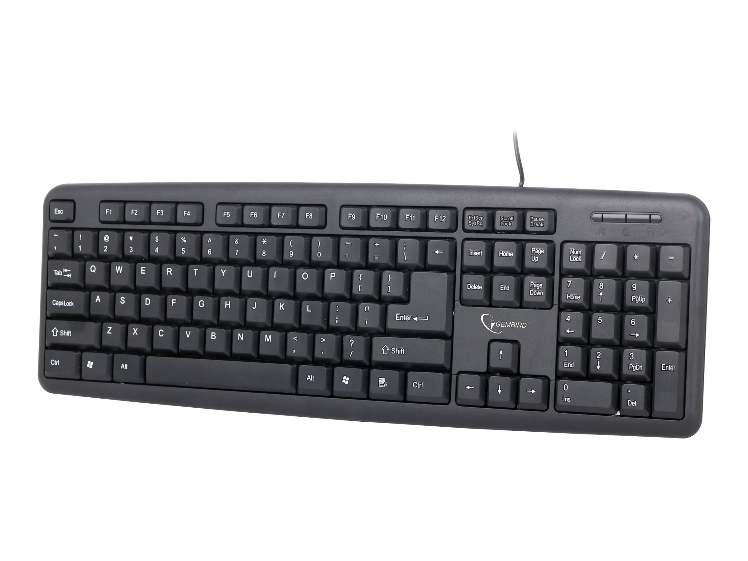 Gembird KB-U-103 - keyboard - US - black - Tastatur - Amerikansk engelsk - Sort