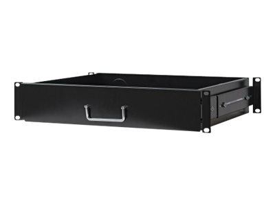 Intellinet 19" Drawer Shelf, 2U, Shelf Depth 350mm, Black Rack-skuffe for lagring Sort