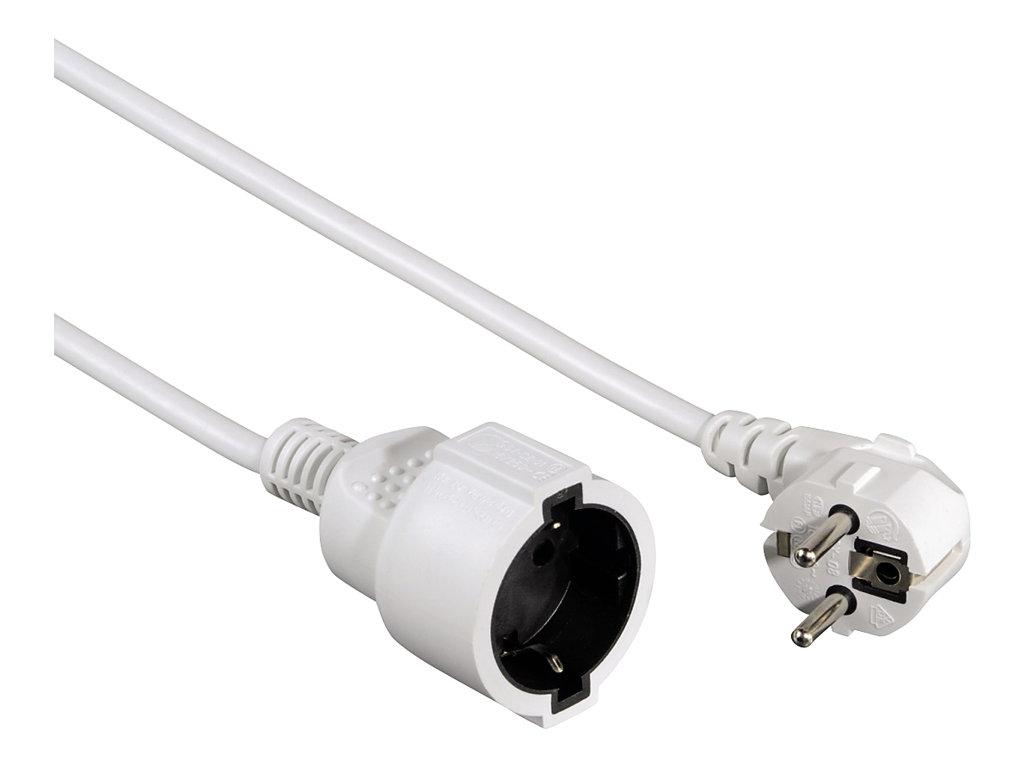Hama Strøm CEE 7/7 (female) - Strøm CEE 7/7 (male) Hvid 3m Forlængerkabel til strøm