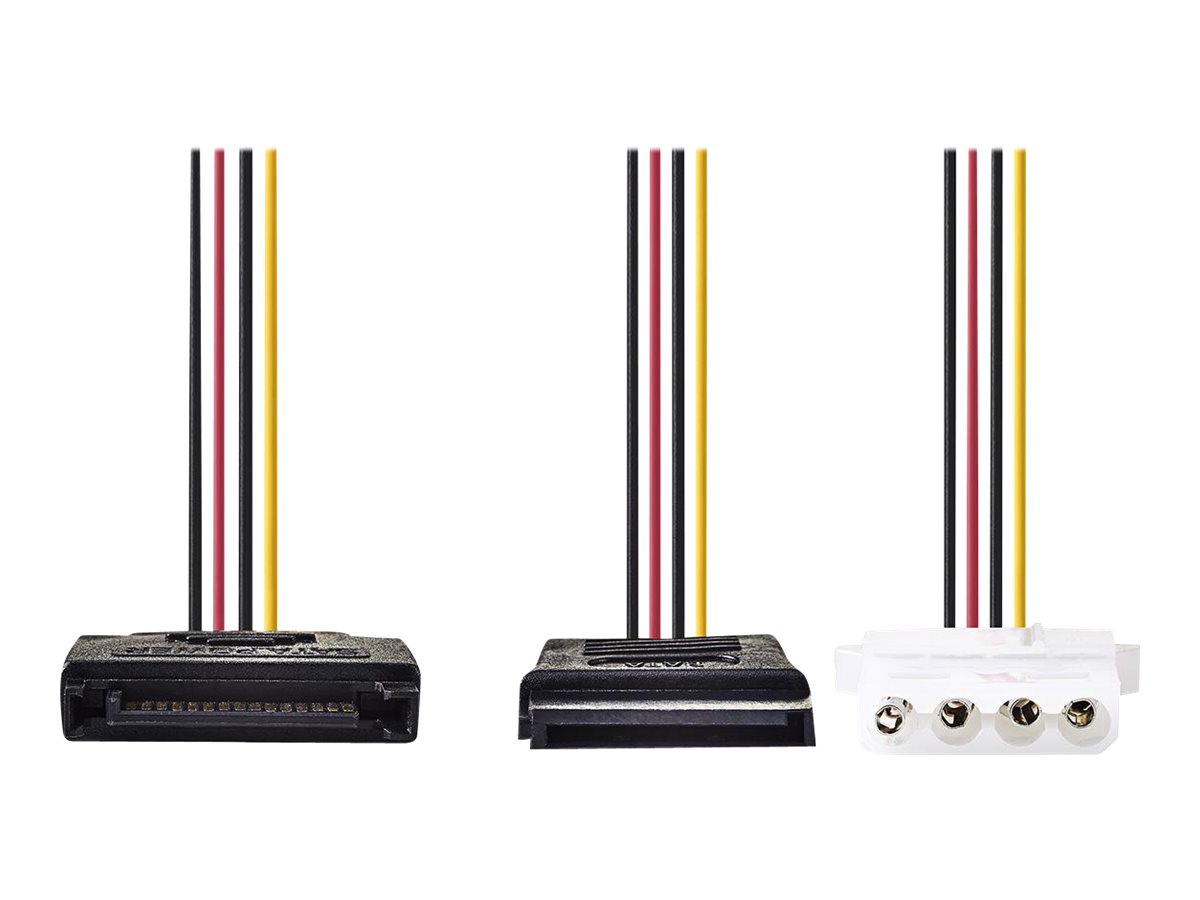 Intern Strømkabel | SATA 15-Pin Han | Molex Hun / SATA 15-Pin Hun | Guldplateret | 0.20 m | Runde | PVC | Flerfarvet | Konvolut