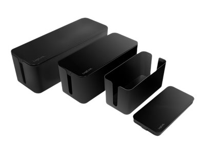 LogiLink KAB0077, Kabelboks, Universel, Plast, Sort