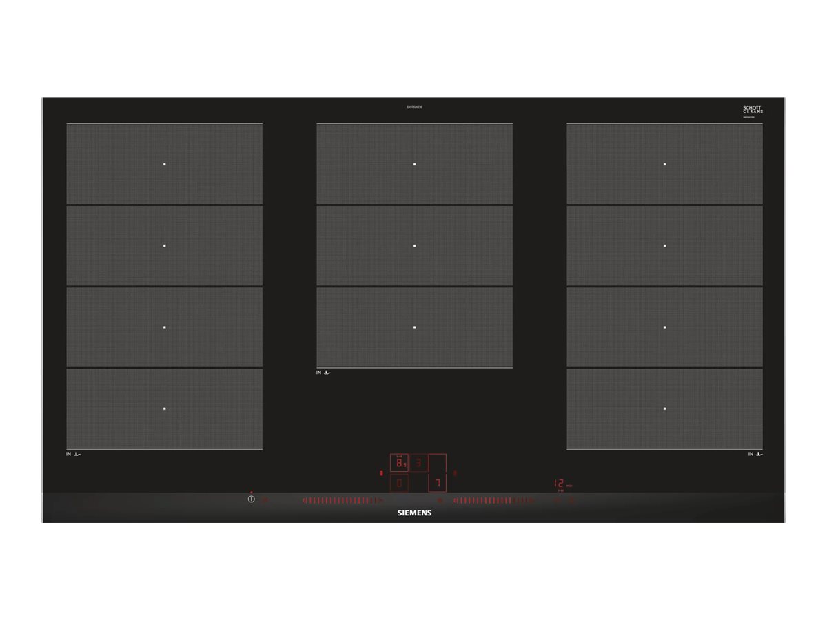 Siemens EX975LXC1E kogeplade Sort Rustfrit stl Indbygget Zone induktionskogeplade 5 zones