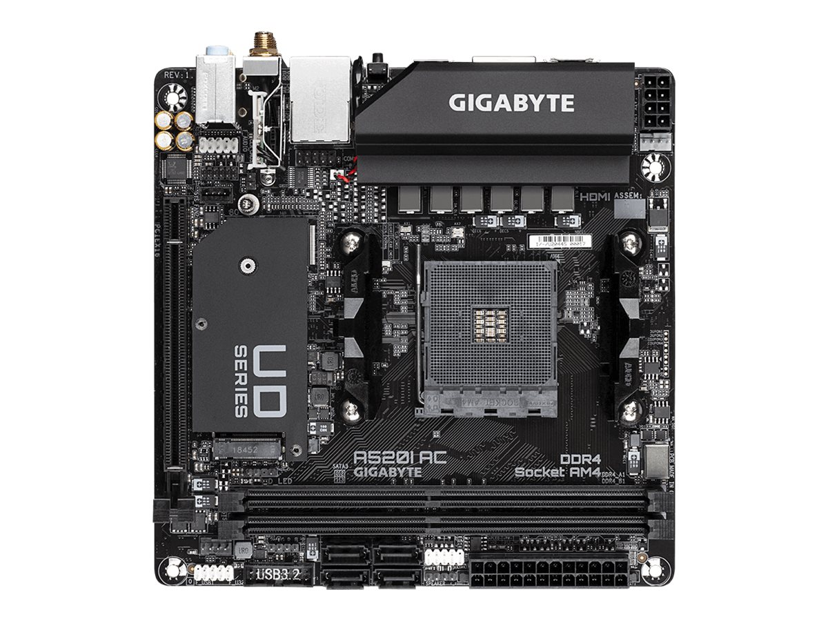 GIGABYTE A520I AC Bundkort - AMD A520 - AMD AM4 socket - DDR4 RAM - Mini-ITX