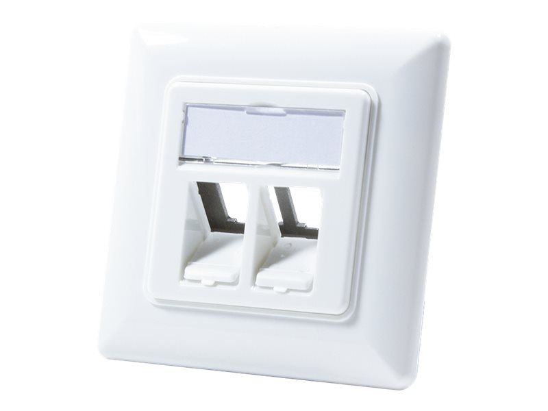 Keystone faceplate for 2 keystone jacks