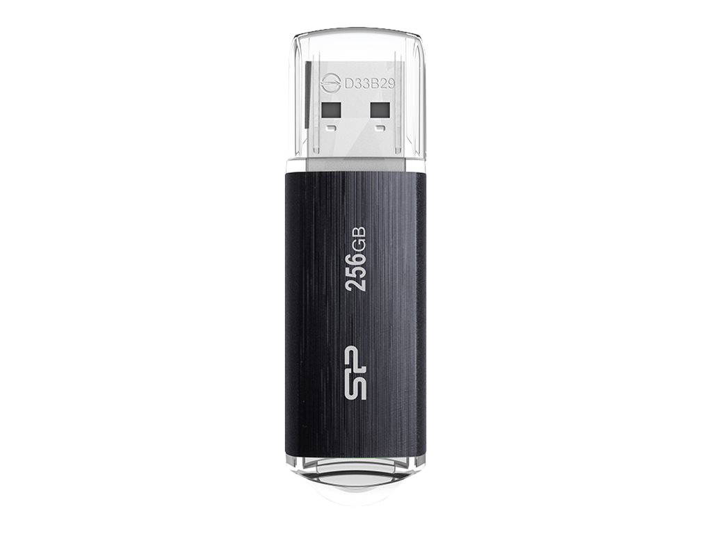 SILICON POWER Blaze B02 256GB USB 3.2 Gen 1 Sort Transparent