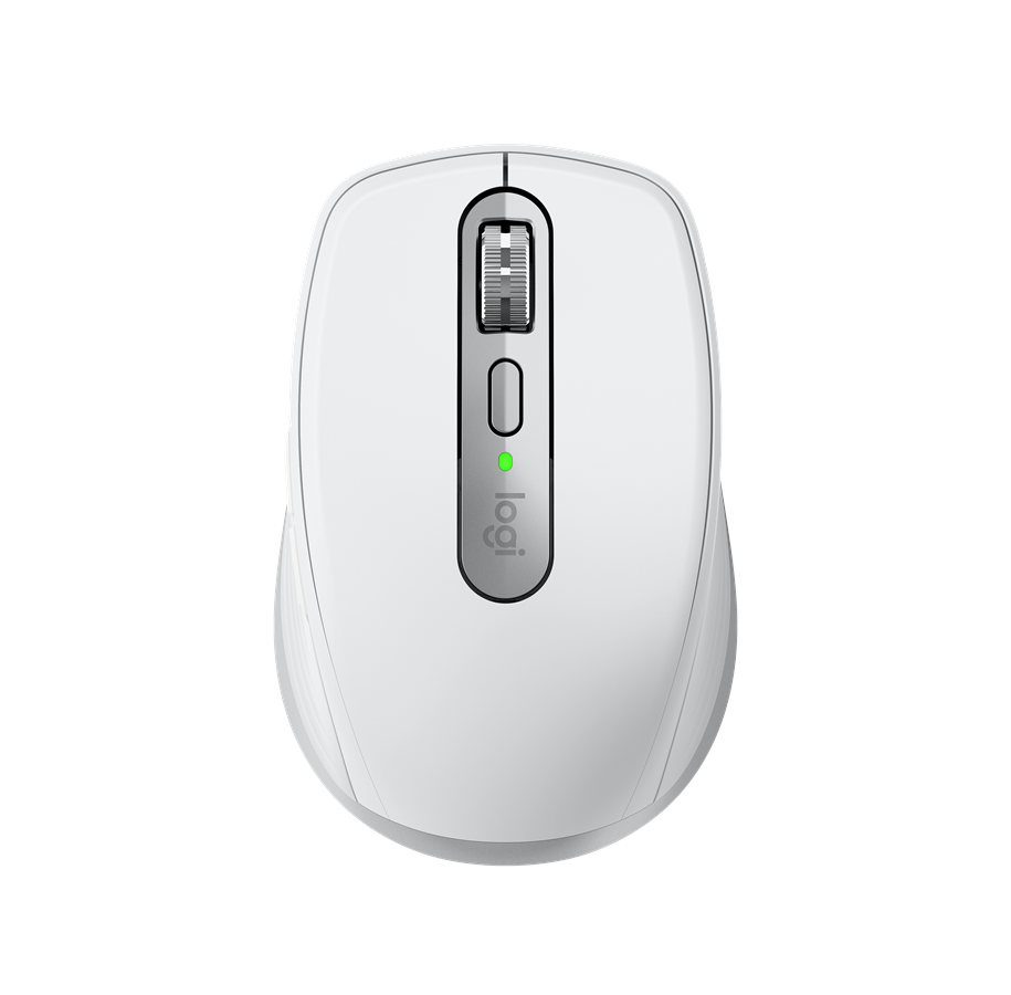 Logitech® | MX Anywhere 3S - Mus - laser - 6 knapper - trådløs - Bluetooth, 2.4 GHz - trådløs modtager - Pale Grey