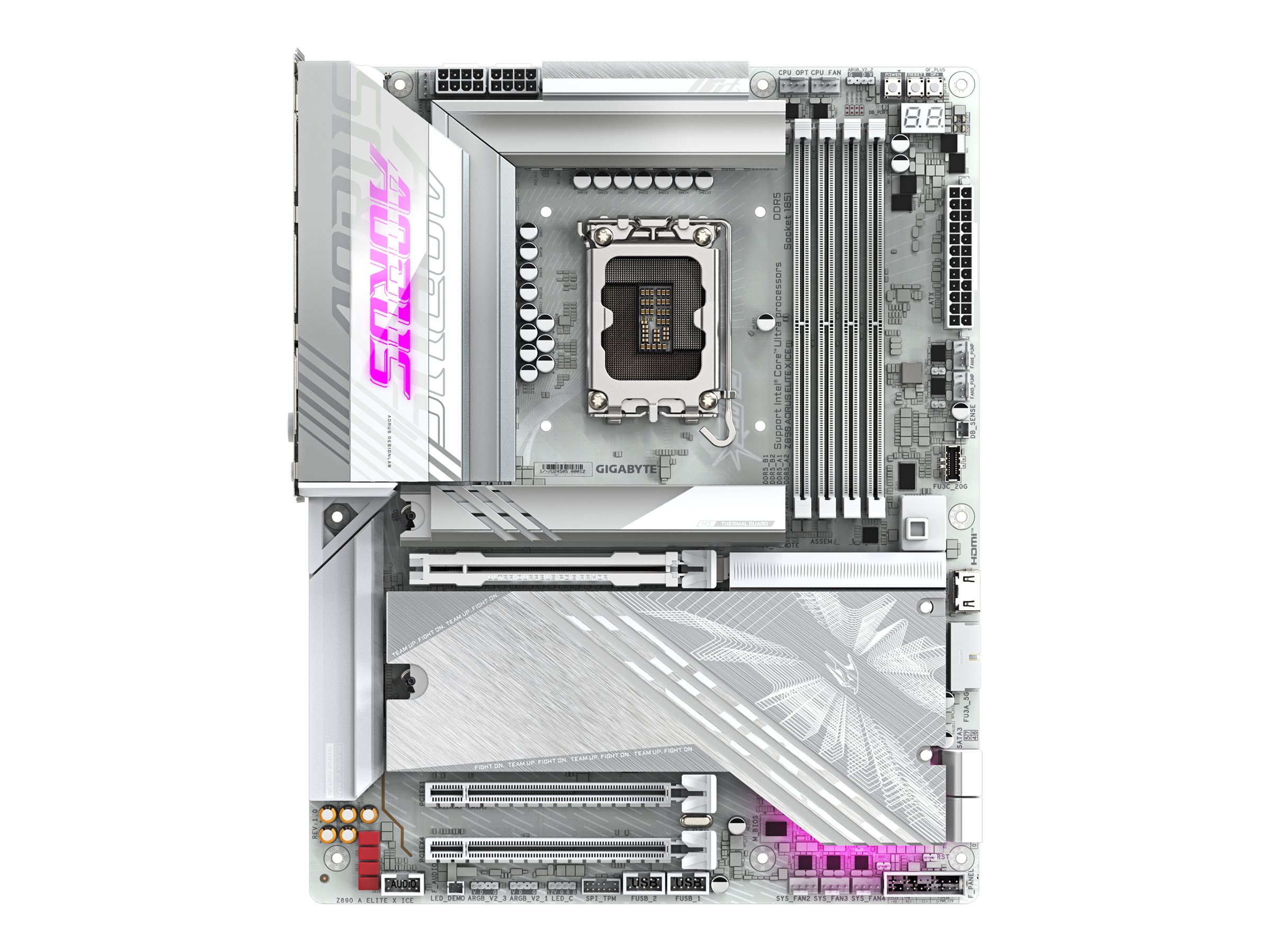GIGABYTE Z890 AORUS ELITE X ICE Bundkort - Intel Z890 - Intel LGA1851 socket - DDR5 RAM - ATX